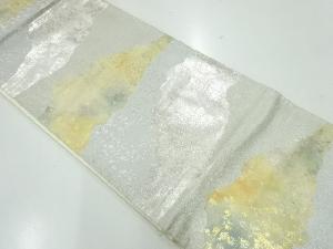 アンティーク　霞に花更紗模様織出し袋帯（材料）
